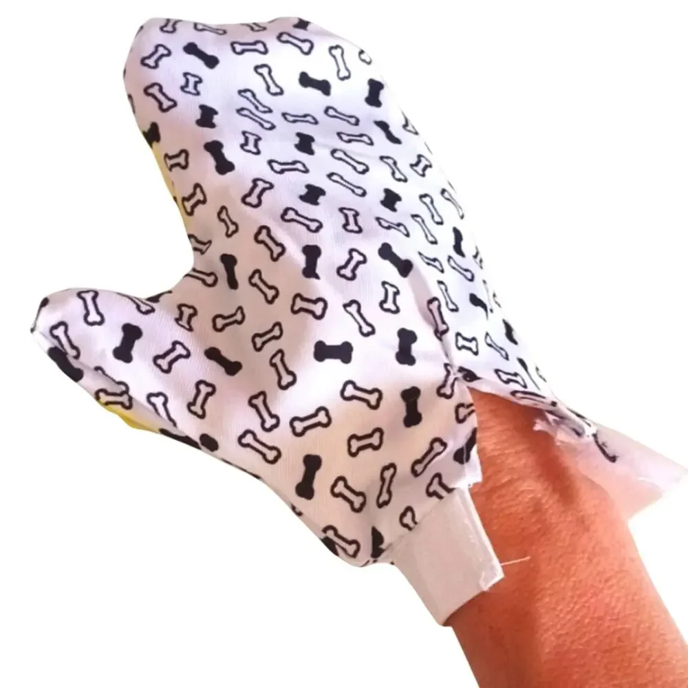 Pet Fur Grooming GLOVE BRUSH‎ Mitt for Dogs Cats Rabbits Soothing Comfort